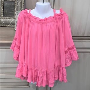 COPY - GB girls Chloe pink top with shoulder straps Sz L